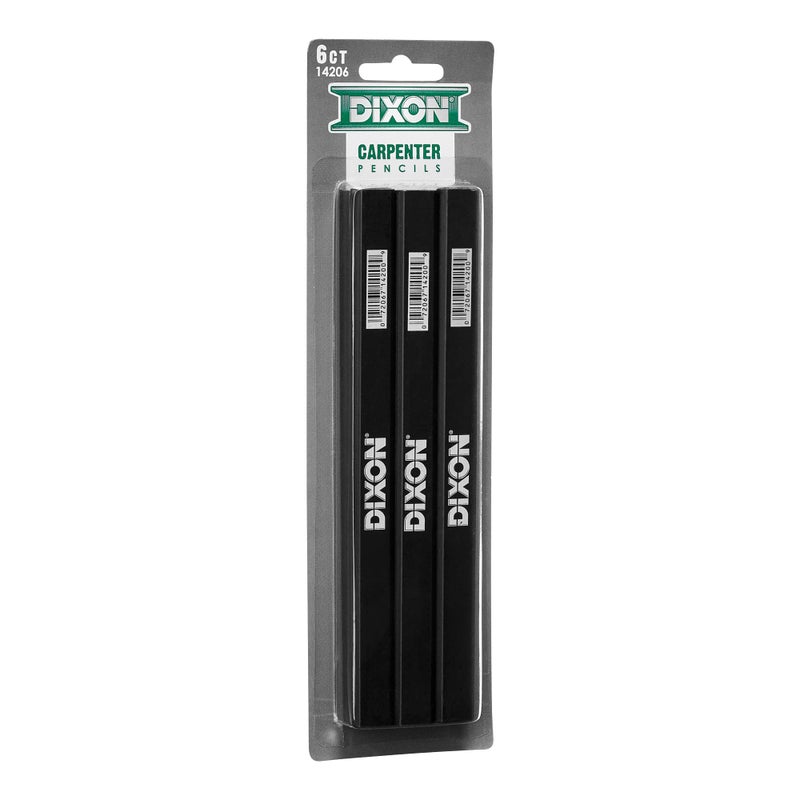 DIXON Industrial Carpenter Pencils, Medium, Black and Silver, 6-Pack, (14206) - Image 2